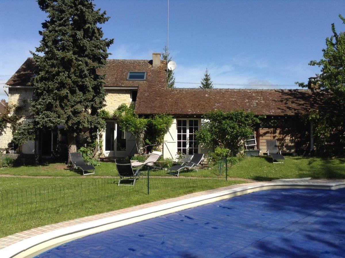 Maison Region Fontainebleau Pool Sauna River Aulnay-la-Riviere Buitenkant foto